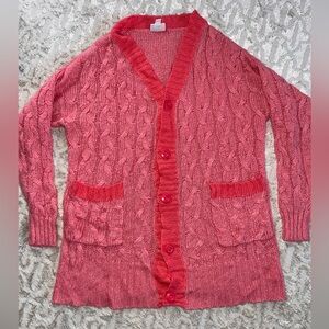 LuLaRoe Coral Cable Knit Cardigan womans size small